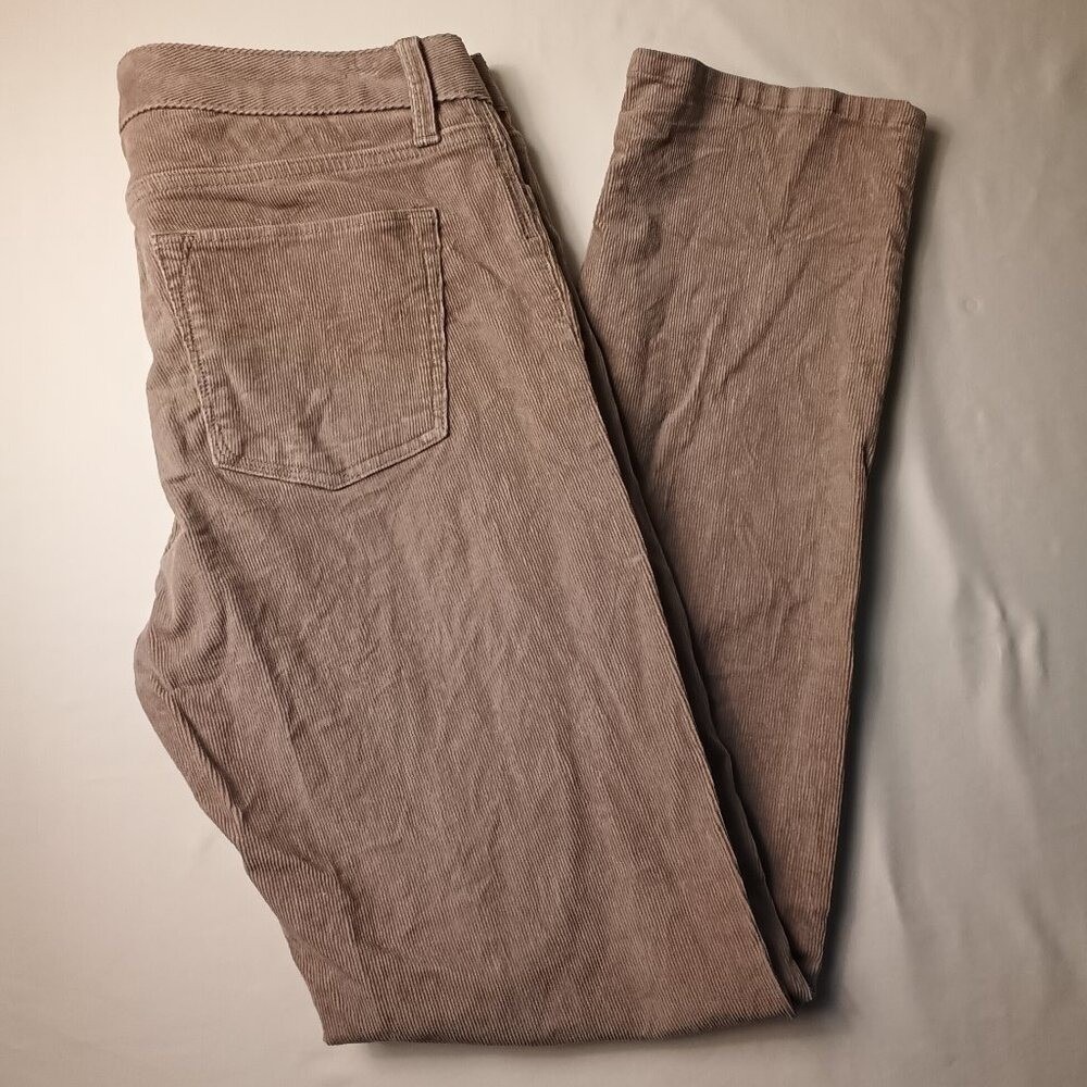 Banana Republic Women Mid Rise Straight Leg Corduroy Jeans Size 31/12 Tan Preppy